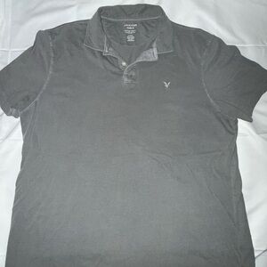 American Eagle Outfitters Gray Polo Shirt Classic Design